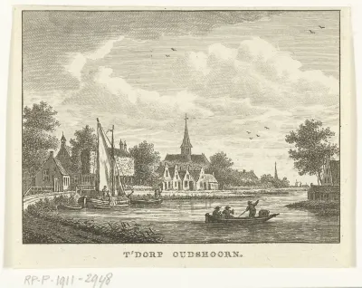 Gezicht op dorp Oudshoorn
