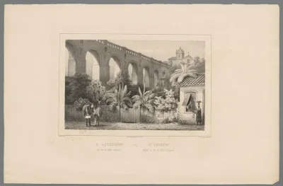 Gezicht op een aquaduct in Rio de Janeiro