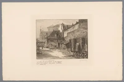 Gezicht op een begraafplaats in 40 Rue St. Bernard