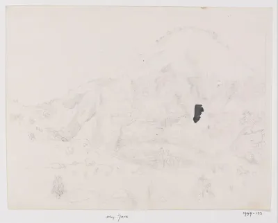 Gezicht op een berg, Java