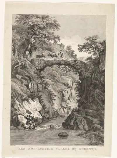 Gezicht op een bergachtig landschap nabij Sorrento