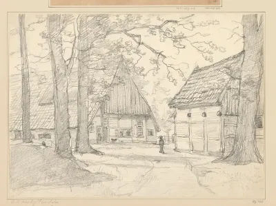 Gezicht op een boerderij