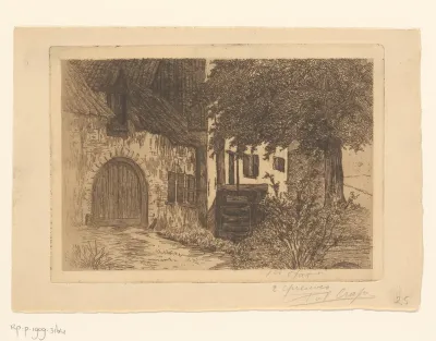Gezicht op een boerderij