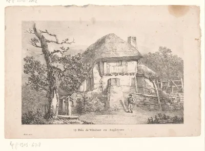 Gezicht op een boerderij, in de buurt van Windsor