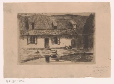 Gezicht op een boerenwoning