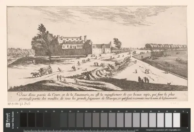 Gezicht op een deel van de Manufacture de la Savonnerie