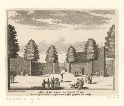 Gezicht op een deel van de tuinen op landgoed Clingendael