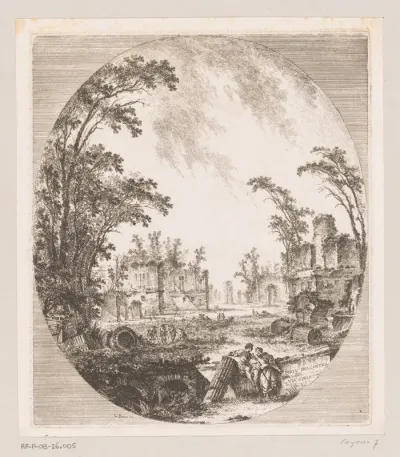 Gezicht op een deel van de Via Appia Antica