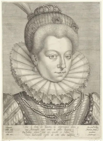Gezicht op een dorp met verschillende mensen