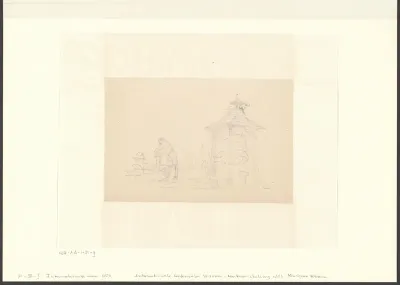 Gezicht op een figuur op de Koloniale Afdeling van de Internationale Koloniale en Uitvoerhandel Tentoonstelling te Amsterdam van 1883