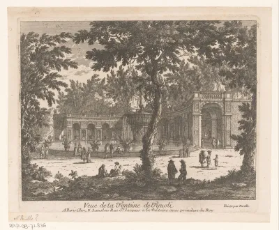 Gezicht op een fontein