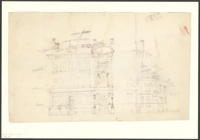 Gezicht op een gebouw te Amsterdam
