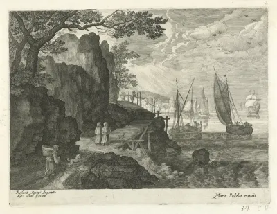 Gezicht op een haven
