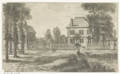 Gezicht op een herberg