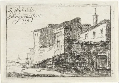 Gezicht op een Italiaanse stad of dorp