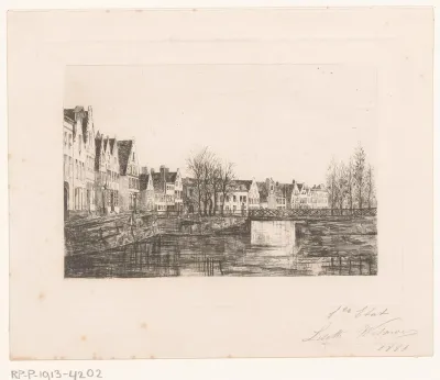 Gezicht op een kanaal in Brugge