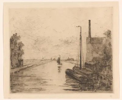 Gezicht op een kanaal