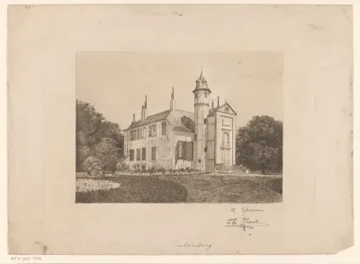 Gezicht op een kasteel