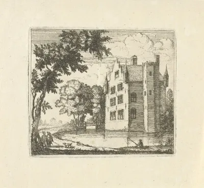Gezicht op een kasteel