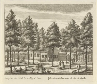 Gezicht op een kegelbaan in de Alkmaarder Hout