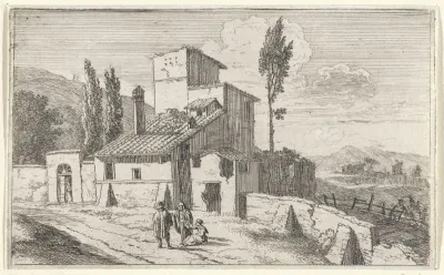 Gezicht op een klooster