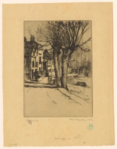 Gezicht op een laan in Chiswick