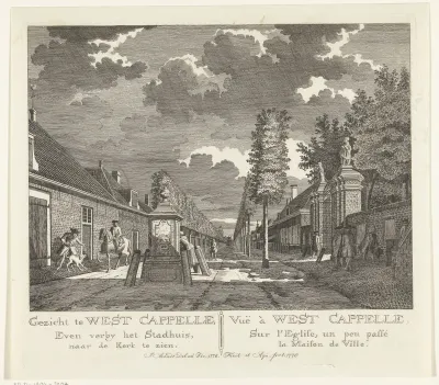 Gezicht op een laan in Westkapelle