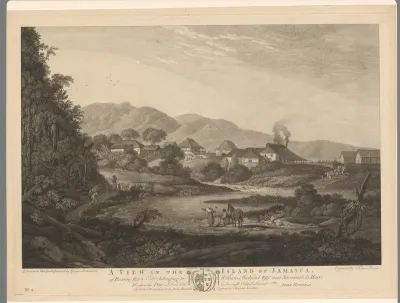 Gezicht op een landgoed op Jamaica