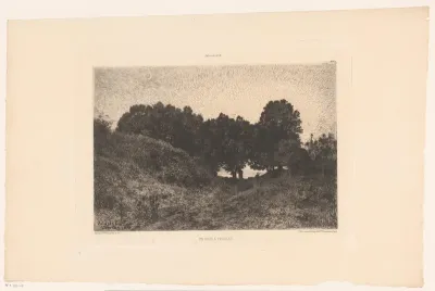 Gezicht op een landschap bij Vézelay