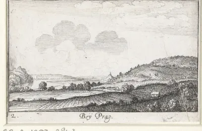 Gezicht op een landschap in de omgeving van Praag