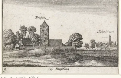 Gezicht op een landschap in de omgeving van Straatsburg