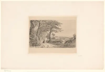 Gezicht op een landweg op het eiland Jersey