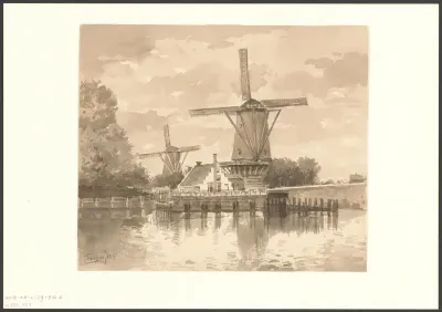 Gezicht op een molen