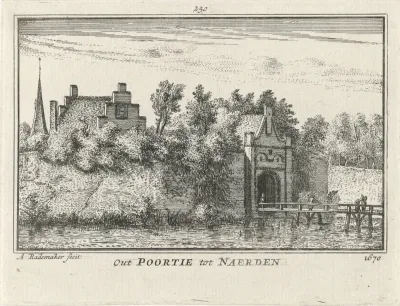Gezicht op een oude stadspoort te Naarden, 1670
