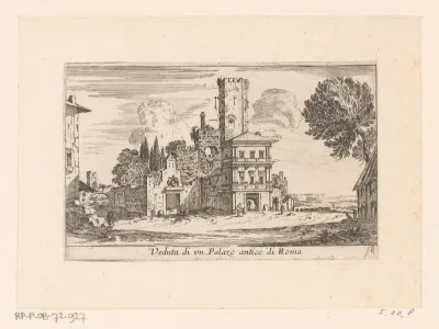 Gezicht op een paleis in Rome