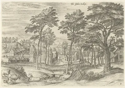 Gezicht op een slot in Laken