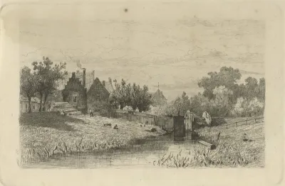 Gezicht op een sluis