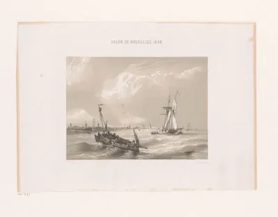 Gezicht op een stad gelegen aan het water met schepen en boten op zee