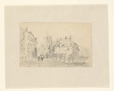 Gezicht op een stadje