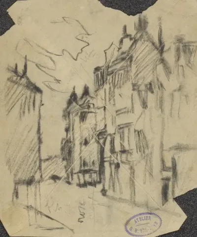 Gezicht op een straat in Amsterdam