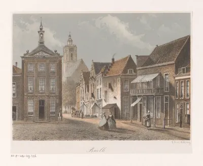 Gezicht op een straat in Brielle