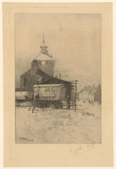 Gezicht op een straat in Lydd, Kent
