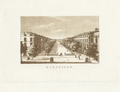 Gezicht op een straat in Marseille