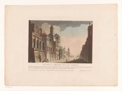 Gezicht op een straat in Napels