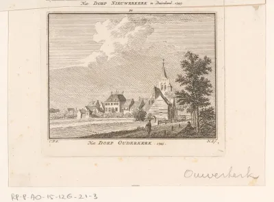 Gezicht op een straat in Nieuwerkerk, 1745