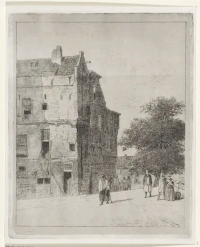 Gezicht op een straat te Amsterdam