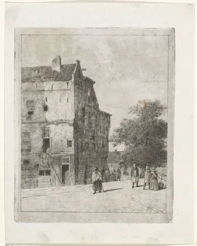Gezicht op een straat te Amsterdam