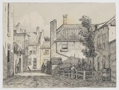 Gezicht op een straat