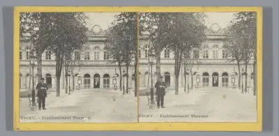 Gezicht op een thermaal instituut in Vichy