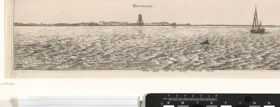 Gezicht op een vuurbaken